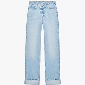 Zara Sky Blue Straight Leg Jeans